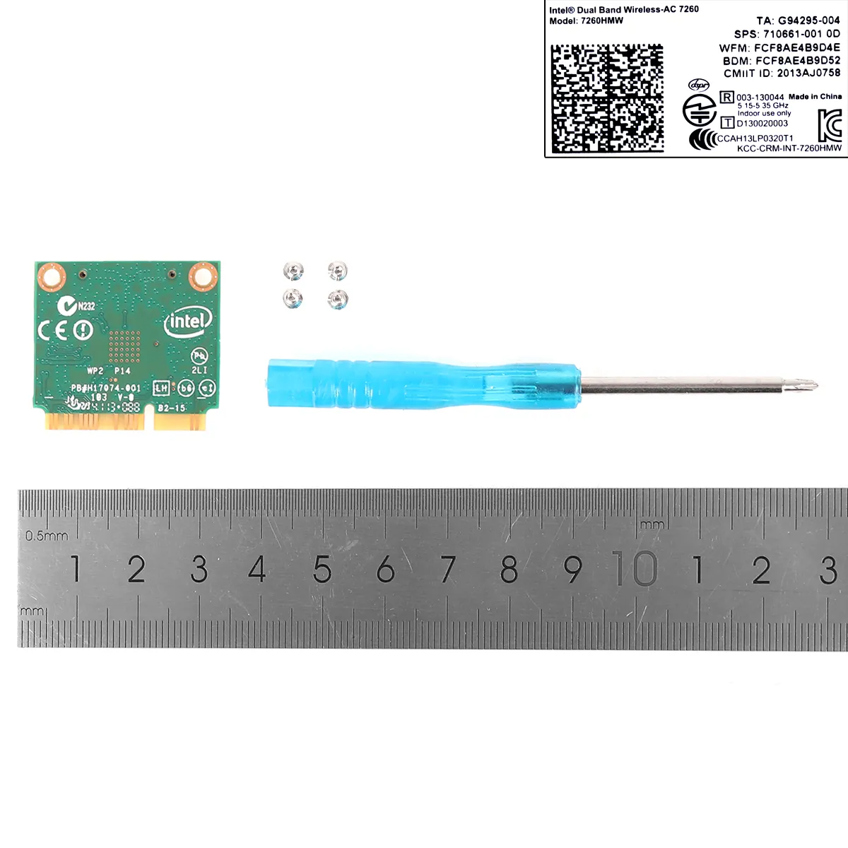 Picture of The new Intel7260HMW AC 5G dual band gigabit Wireless network interface controller 4.0 Bluetooth minipcie AX210